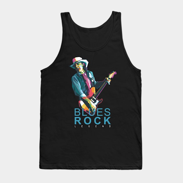 BLUES ROCK LEGEND Tank Top by Alkahfsmart